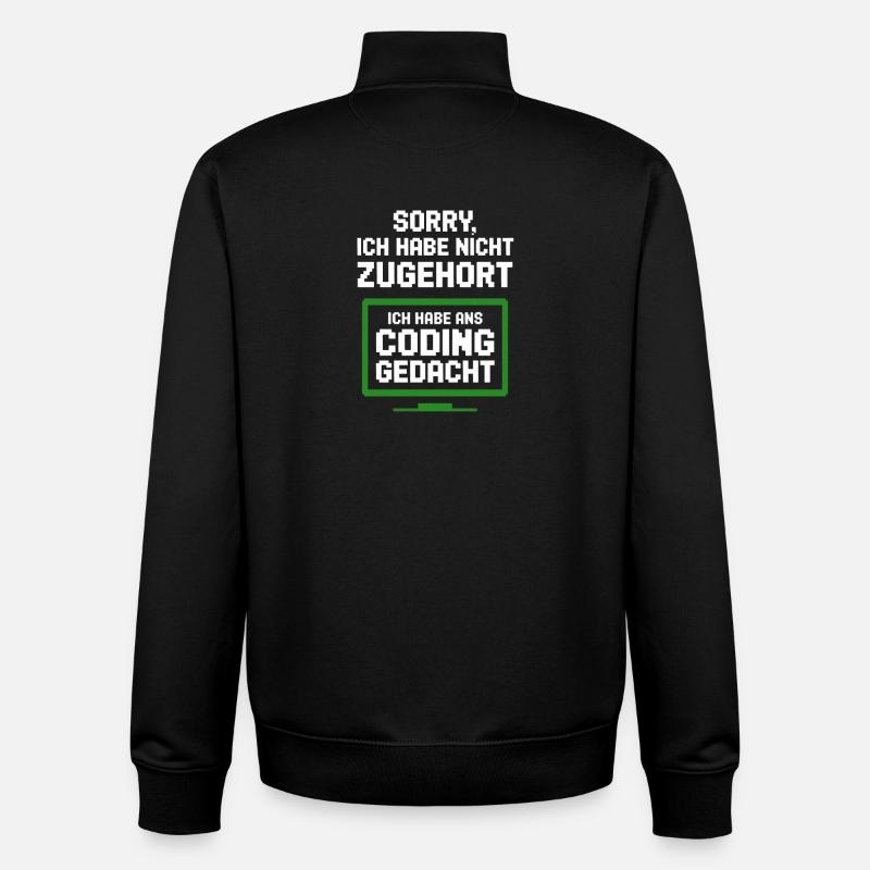 Coding Monitor Tee - Unisex Organic Zip Sweatshirt von Stanley/Stella - Schwarz
