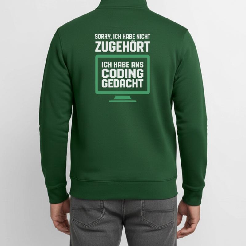 Coding Gedanke am Bildschirm Unisex Organic Zip Sweatshirt von Stanley/Stella