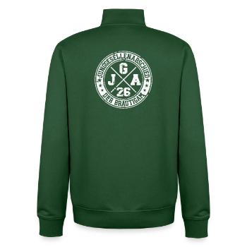 The Groom Bachelor Party 2026 Bachelor Party - Unisex Organic Zip Sweatshirt by Stanley/Stella - bottle green - Back - AI Model Male 185 dark (185cm)