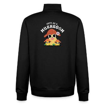 Mignon comme un champignon – Motif de champignon sucré - Sweat zippé unisexe en coton bio Stanley/Stella - noir - Dos - AI Model Male 185 light (185cm)