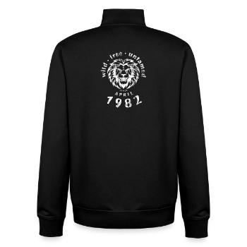 44. Geburtstag Wild, free & untamed since 04/1982 - Unisex Organic Zip Sweatshirt von Stanley/Stella - Schwarz - Hinten - AI Model Male 185 light (185cm)