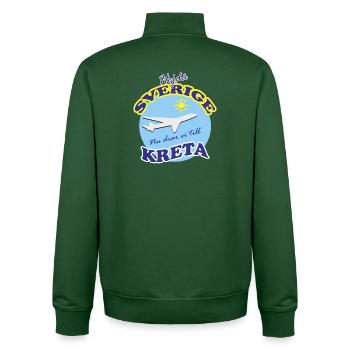Auf Wiedersehen, Schweden – Jetzt gehen wir nach Kreta - Unisex Organic Zip Sweatshirt von Stanley/Stella - Flaschengrün - Hinten - AI Model Male 185 dark (185cm)