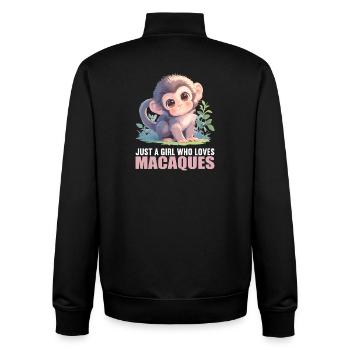 Macaque Macaque - Unisex Organic Zip Sweatshirt by Stanley/Stella - black - Back - AI Model Male 185 light (185cm)