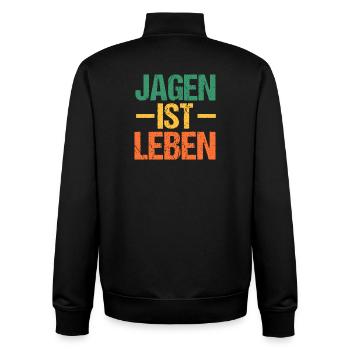 Hunting Hunting Huntsman Hunters - Unisex Organic Zip Sweatshirt by Stanley/Stella - black - Back - AI Model Male 185 light (185cm)