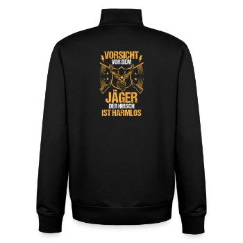 Hunting Hunting Huntsman Hunters - Unisex Organic Zip Sweatshirt by Stanley/Stella - black - Back - AI Model Male 185 light (185cm)