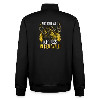 Hunting Hunting Huntsman Hunters - Unisex Organic Zip Sweatshirt by Stanley/Stella - black - Back - AI Model Male 185 light (185cm)