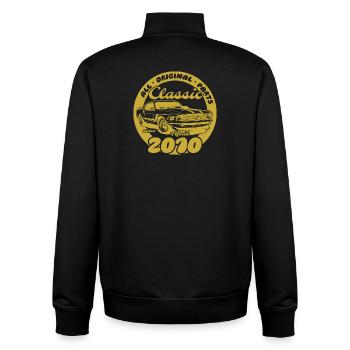 16th Birthday - Classic Musclecar 04/2010 - Unisex Organic Zip Sweatshirt by Stanley/Stella - black - Back - AI Model Male 185 light (185cm)