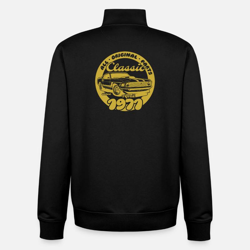 55e anniversaire - Classic Musclecar 04/1971 - Sweat zippé unisexe en coton bio Stanley/Stella - noir