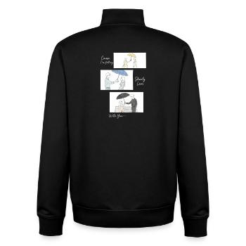 K-Drama Merchandise Korean K-Pop Drama - Unisex Organic Zip Sweatshirt by Stanley/Stella - black - Back - AI Model Male 185 light (185cm)