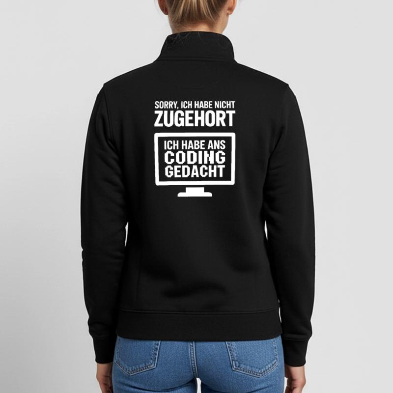 Coding Gedanke Spruch Unisex Organic Zip Sweatshirt von Stanley/Stella