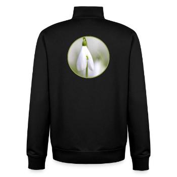 Schneeglöckchen Blüte weiße Blüte Frühblüher - Unisex Organic Zip Sweatshirt von Stanley/Stella - Schwarz - Hinten - AI Model Male 185 light (185cm)
