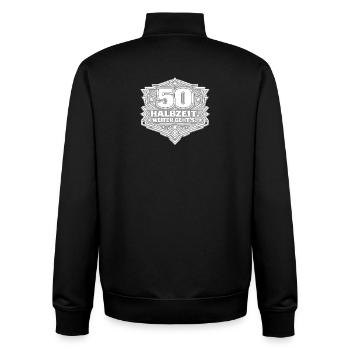 50 Halbezeit Weiter Gehts - Unisex Organic Zip Sweatshirt von Stanley/Stella - Schwarz - Hinten - AI Model Male 185 light (185cm)