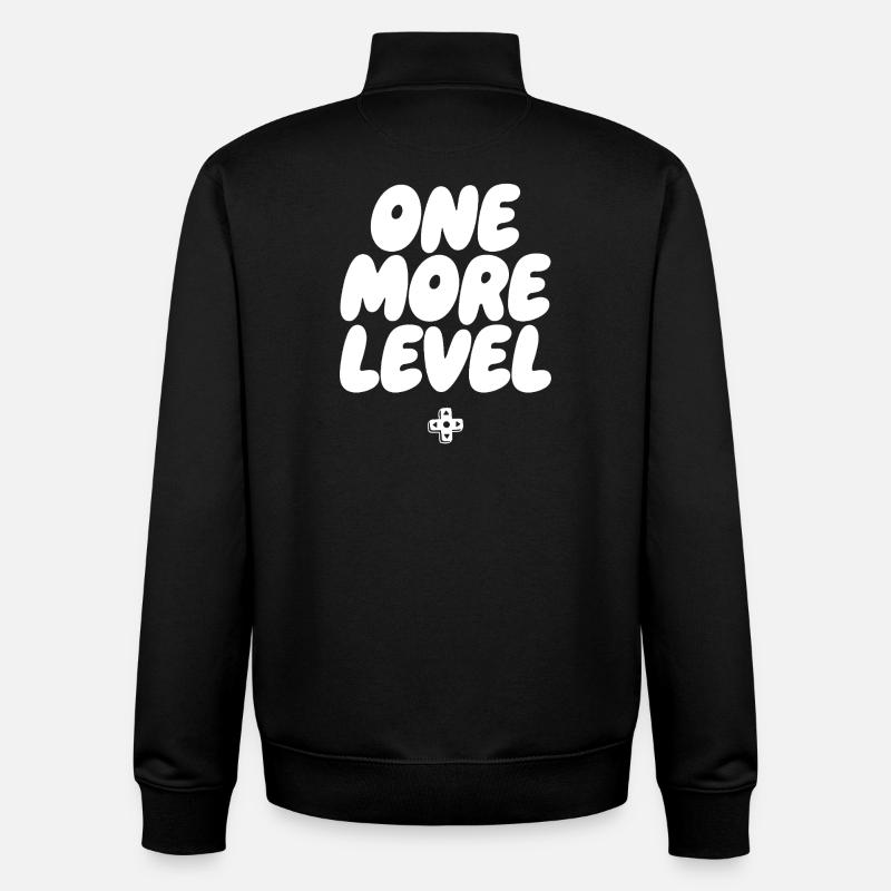 One More Level Pixel Logo - Unisex Organic Zip Sweatshirt von Stanley/Stella - Schwarz