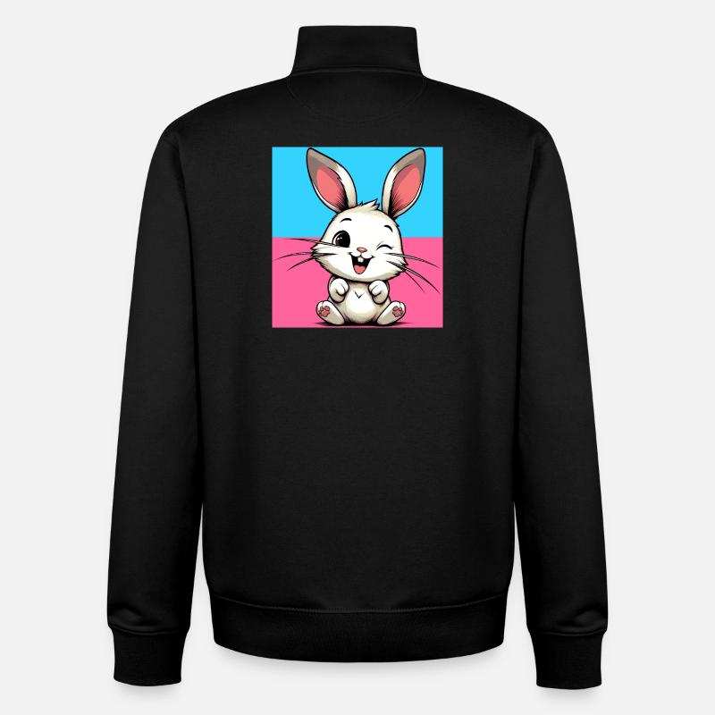 Kaninchen - Unisex Organic Zip Sweatshirt von Stanley/Stella - Schwarz