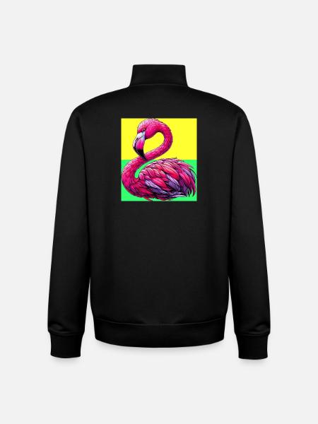 Flamant - Sweat zippé unisexe en coton bio Stanley/Stella - noir