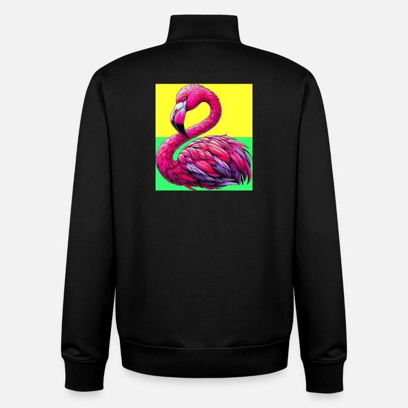 Flamant - Sweat zippé unisexe en coton bio Stanley/Stella - noir