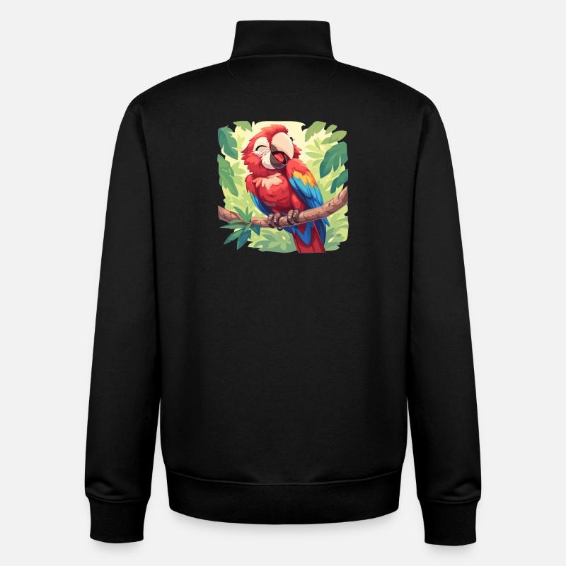 L’ère de l’ara - Sweat zippé unisexe en coton bio Stanley/Stella - noir