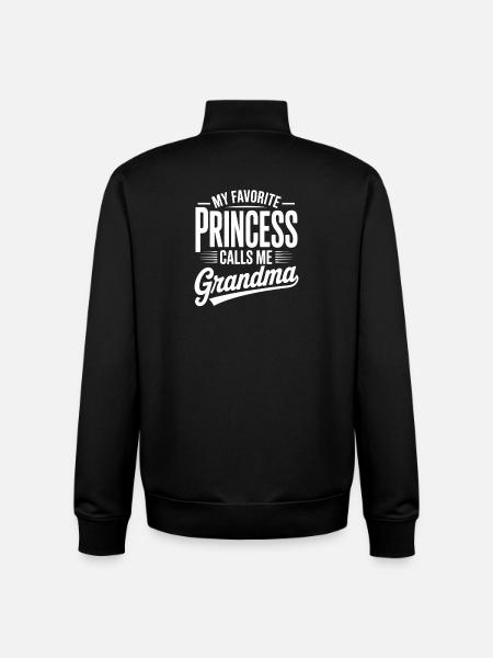 Ma princesse préférée appelle grand-mère - Sweat zippé unisexe en coton bio Stanley/Stella - noir