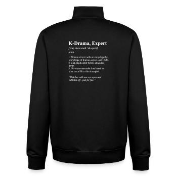Korean Drama K-Drama Lover Kdrama - Unisex Organic Zip Sweatshirt by Stanley/Stella - black - Back - AI Model Male 185 light (185cm)