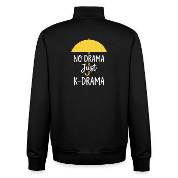 Korean Drama K-Drama Lover Kdrama - Unisex Organic Zip Sweatshirt by Stanley/Stella - black - Back - AI Model Male 185 light (185cm)