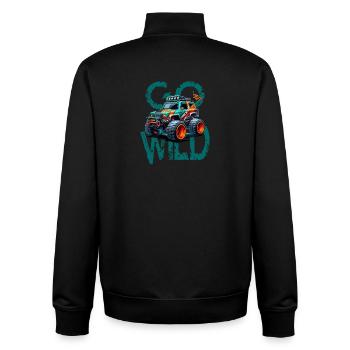 Off Road Monster Truck Abenteuer - Unisex Organic Zip Sweatshirt von Stanley/Stella - Schwarz - Hinten - AI Model Male 185 light (185cm)