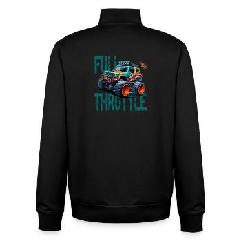 Monster Truck 4x4 Offroad - Unisex Organic Zip Sweatshirt by Stanley/Stella - black - Back - AI Model Male 185 light (185cm)