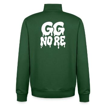 GG No Re Gaming Spruch Horror Typografie - Unisex Organic Zip Sweatshirt von Stanley/Stella - Flaschengrün - Hinten - AI Model Male 185 dark (185cm)