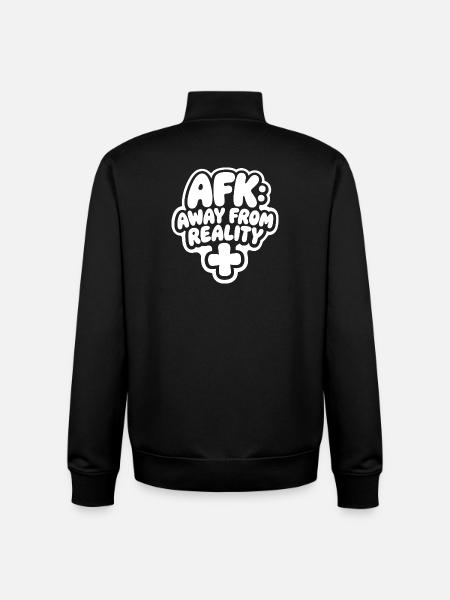 AFK away from reality - Unisex Organic Zip Sweatshirt by Stanley/Stella - black