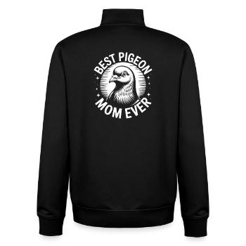 Paroles de colombes Colombes Cadeau drôle de colombe - Sweat zippé unisexe en coton bio Stanley/Stella - noir - Dos - AI Model Male 185 light (185cm)
