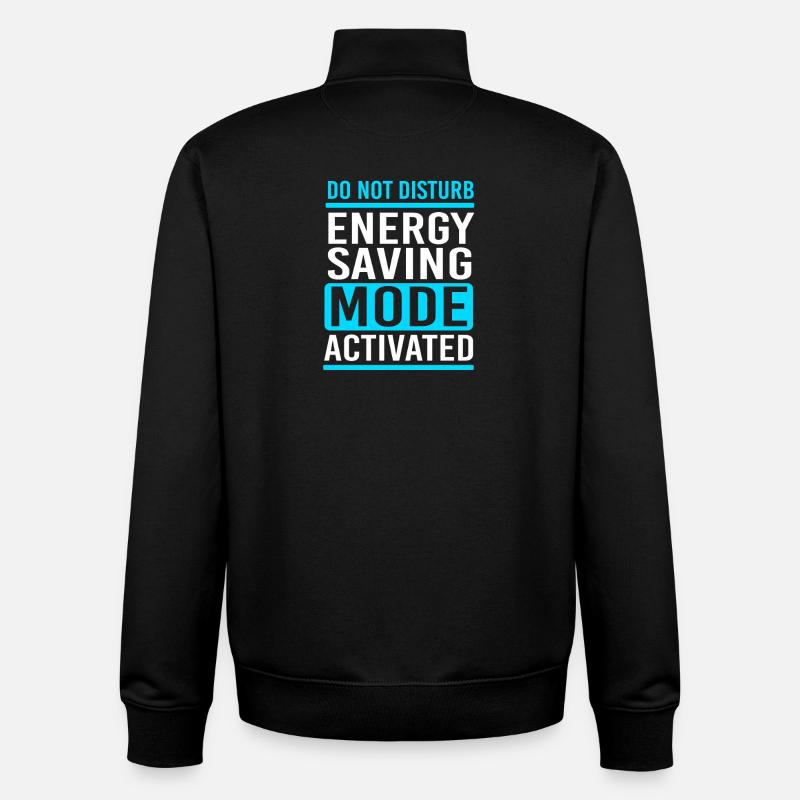 lazy procrastination lazy laziness - Unisex Organic Zip Sweatshirt by Stanley/Stella - black