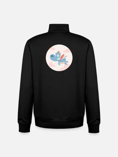 Blauer Drache - Unisex Organic Zip Sweatshirt von Stanley/Stella - Schwarz