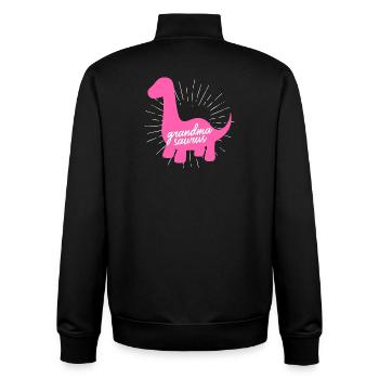 Großmasaurier Pink Dinosaurier Retro Oma Slogan - Unisex Organic Zip Sweatshirt von Stanley/Stella - Schwarz - Hinten - AI Model Male 185 light (185cm)
