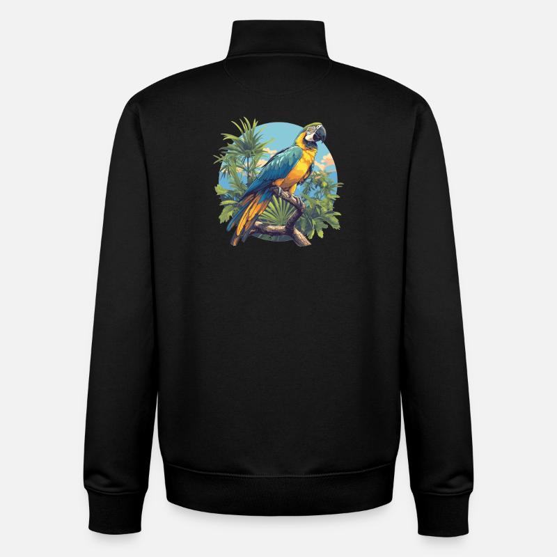 Macaw's Era - Unisex Organic Zip Sweatshirt by Stanley/Stella - black