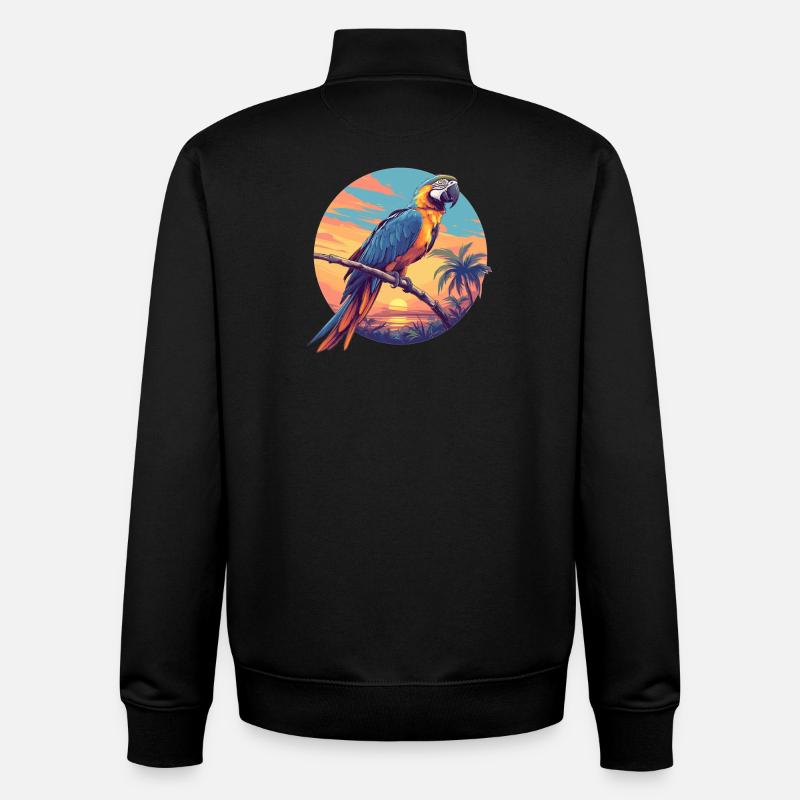 Macaw's Era - Unisex Organic Zip Sweatshirt by Stanley/Stella - black