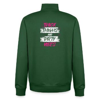Dirty vibes Schlammlauf Mud Run Muddy Race - Unisex Organic Zip Sweatshirt von Stanley/Stella - Flaschengrün - Hinten - AI Model Male 185 dark (185cm)