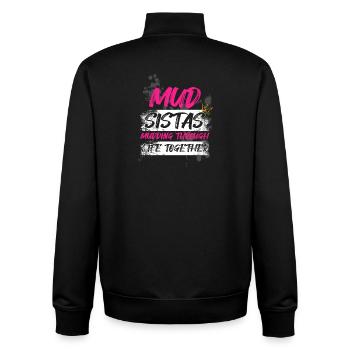 Mud Sistas Schlammlauf Mud Run Muddy Race - Unisex Organic Zip Sweatshirt von Stanley/Stella - Schwarz - Hinten - AI Model Male 185 light (185cm)