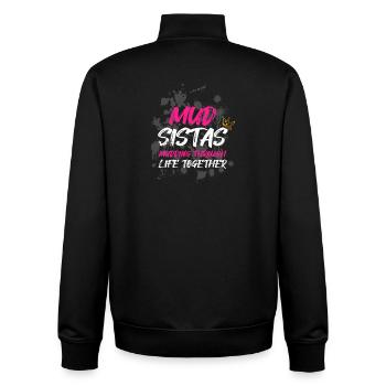 Mud Sistas Schlammlauf Mud Run Muddy Race - Unisex Organic Zip Sweatshirt von Stanley/Stella - Schwarz - Hinten - AI Model Male 185 light (185cm)