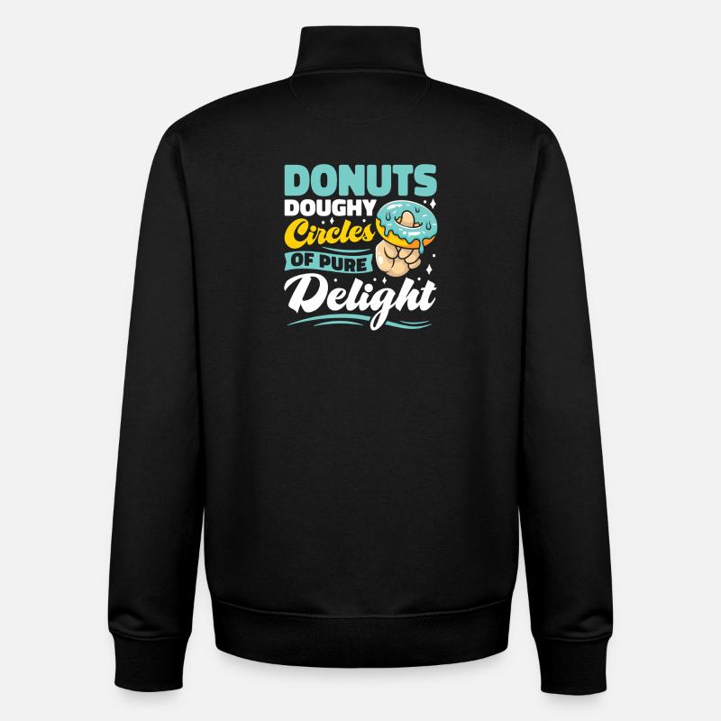 Restauration rapide en donuts - Sweat zippé unisexe en coton bio Stanley/Stella - noir