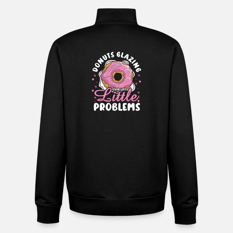 Restauration rapide en donuts - Sweat zippé unisexe en coton bio Stanley/Stella - noir