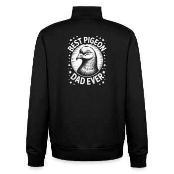 Paroles de colombes Colombes Cadeau drôle de colombe - Sweat zippé unisexe en coton bio Stanley/Stella - noir - Dos - AI Model Male 185 light (185cm)