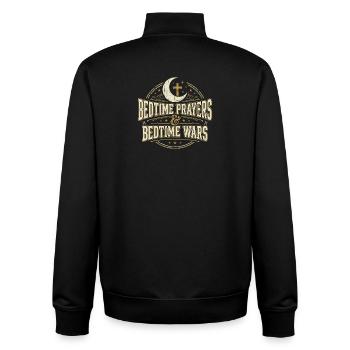 Naptime Is My Quiet Time Christliche Mama Kaffee - Unisex Organic Zip Sweatshirt von Stanley/Stella - Schwarz - Hinten - AI Model Male 185 light (185cm)
