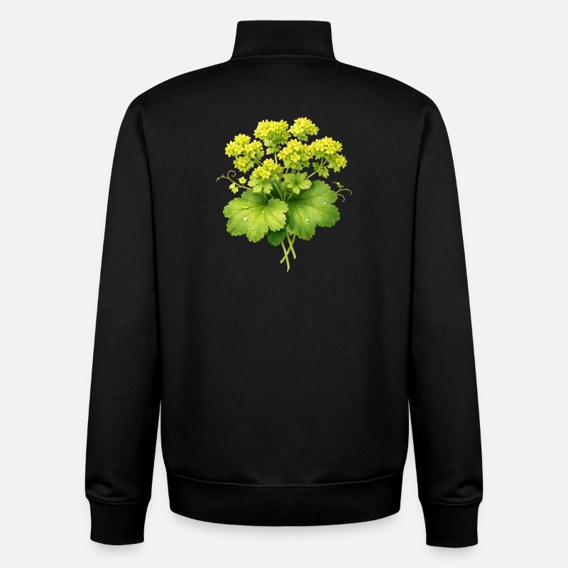 Frauenmantel Pflanze mit Blüten  - Unisex Organic Zip Sweatshirt von Stanley/Stella - Schwarz