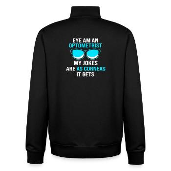 Optician Ophthalmologist - Unisex Organic Zip Sweatshirt by Stanley/Stella - black - Back - AI Model Male 185 light (185cm)