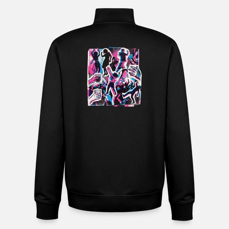 90s Retro Party - Unisex Organic Zip Sweatshirt von Stanley/Stella - Schwarz