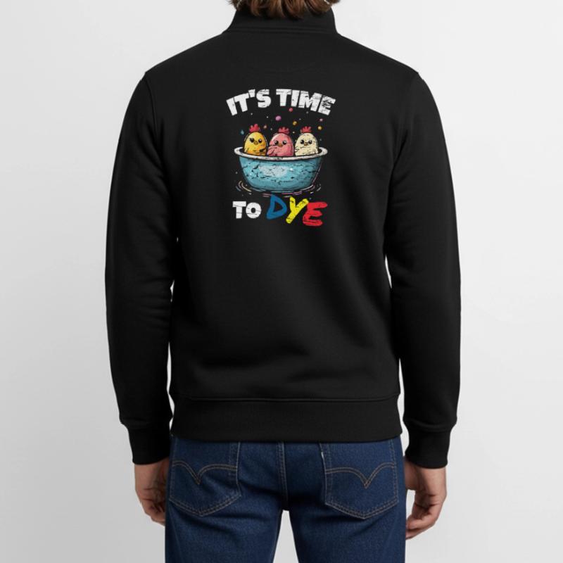 Easter Eggs Dyeing Easter Eggs Unisex Organic Zip Sweatshirt by Stanley/Stella