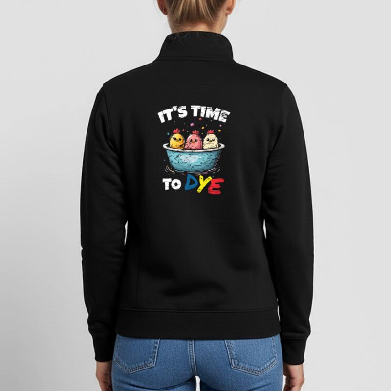 Easter Eggs Dyeing Easter Eggs Unisex Organic Zip Sweatshirt by Stanley/Stella