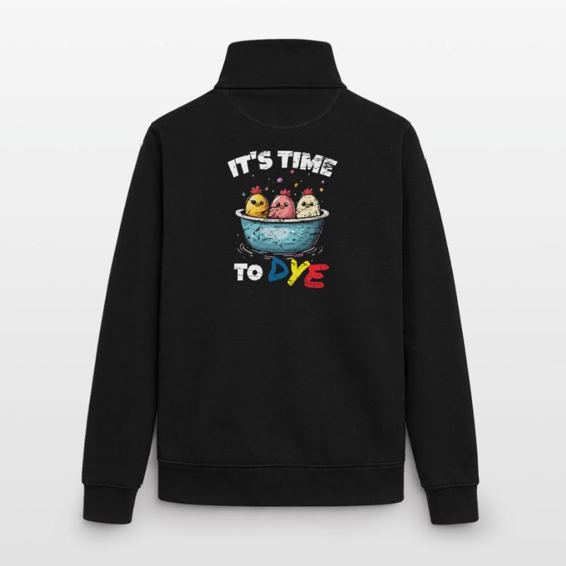 Easter Eggs Dyeing Easter Eggs Unisex Organic Zip Sweatshirt by Stanley/Stella