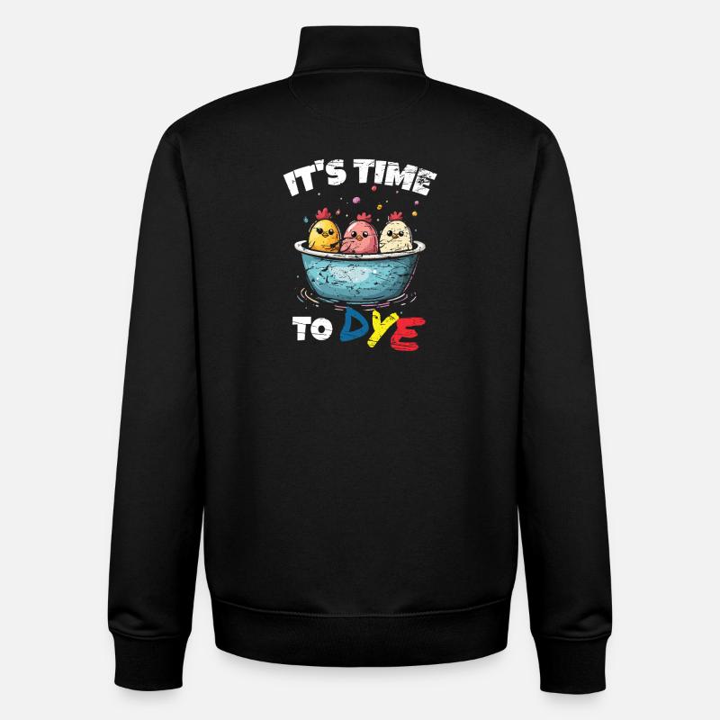 Ostern Eier Färben Ostereier - Unisex Organic Zip Sweatshirt von Stanley/Stella - Schwarz