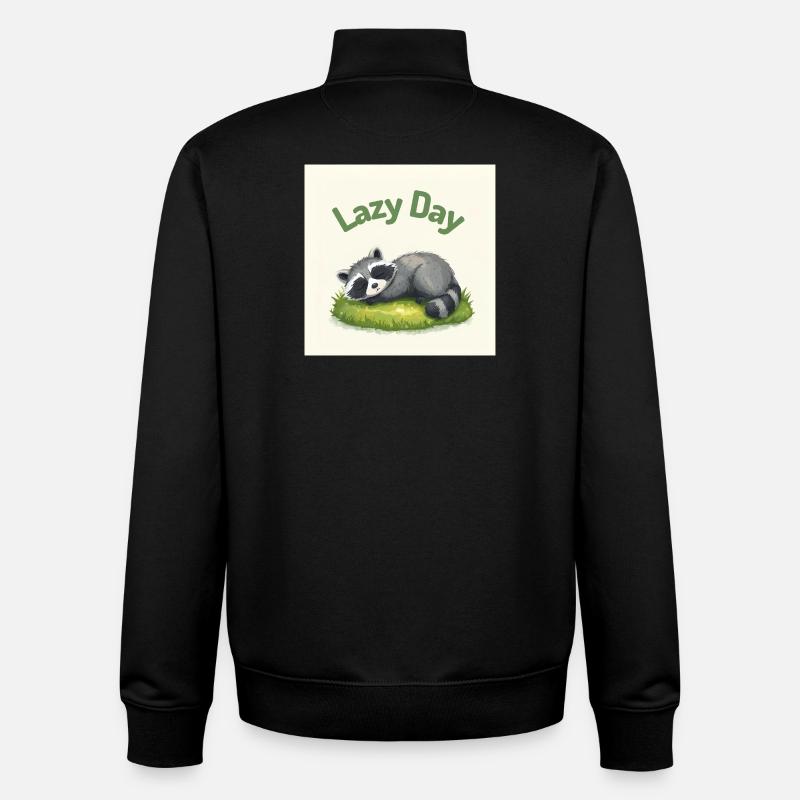 Waschbär in Ruhe - Unisex Organic Zip Sweatshirt von Stanley/Stella - Schwarz