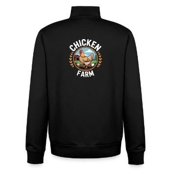 Chicken Farm Chicken Keeper Chicken - Unisex Organic Zip Sweatshirt by Stanley/Stella - black - Back - AI Model Male 185 light (185cm)